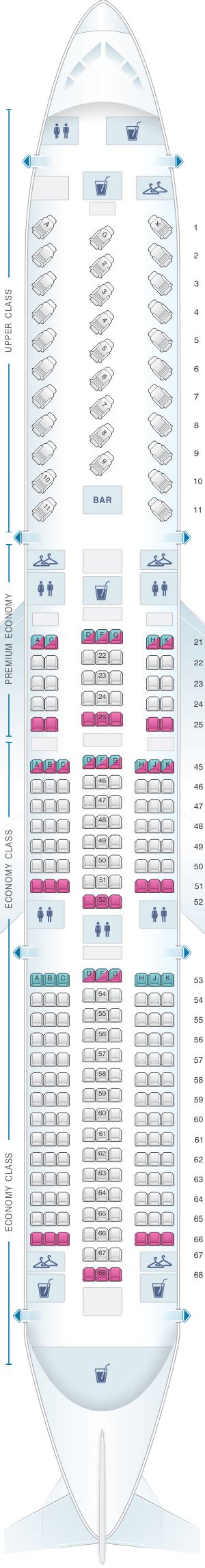 Seat Map Virgin Atlantic Boeing B787 900 .
